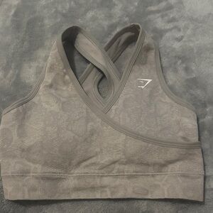 Gymshark Charcoal Cross-Back Sports Bra